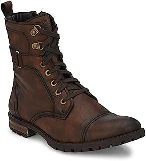 Delize Men's Black Derby High Ankle Boots