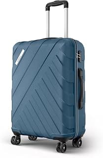 Safari Medium Voro 65cm Trolley Bag Hard Case Polypropylene, 8 Spinner Wheels, 360 Degree Wheeling Carry on Luggage, Travel Bag, Suitcase for Travel, Trolley Bags for Travel, Ink Blue