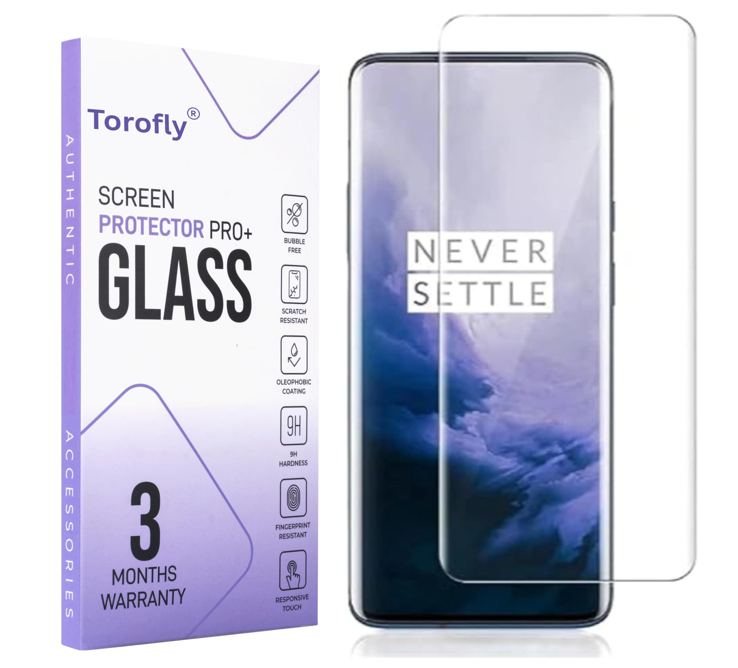 TOROFLY® Military-Grade Tempered Glass Screen Protector Compatible For Iphone 13 Pro Max / 14 Plus With Edge To Edge Coverage And Easy Installation Kit (6.7 Inches) for Smartphone