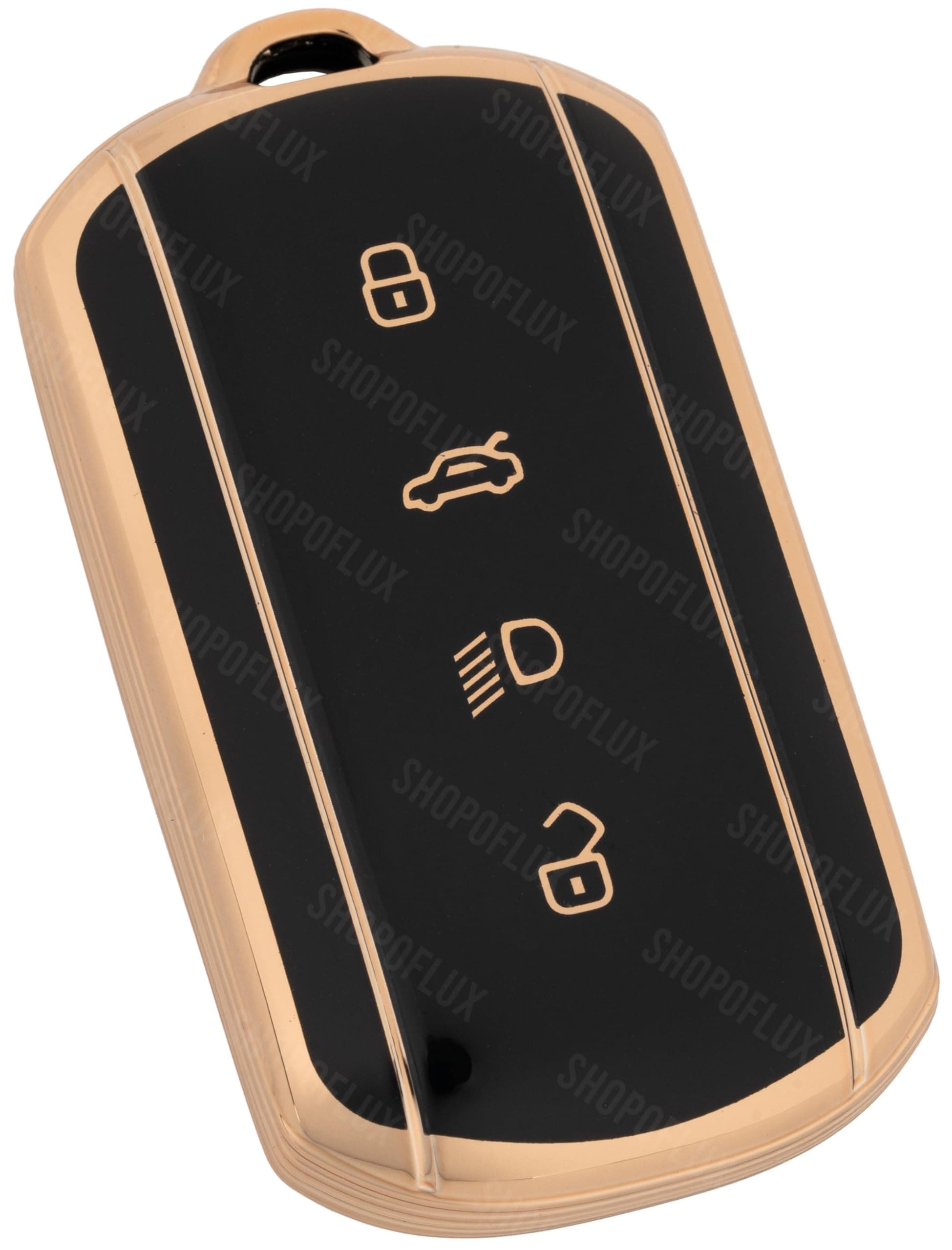 SHOPOFLUX TPU Key Cover Compatible with Tata Curvv | Curvv EV Electric | Sierra | Safari | Harrier 4 Button Smart Key Only (Black)
