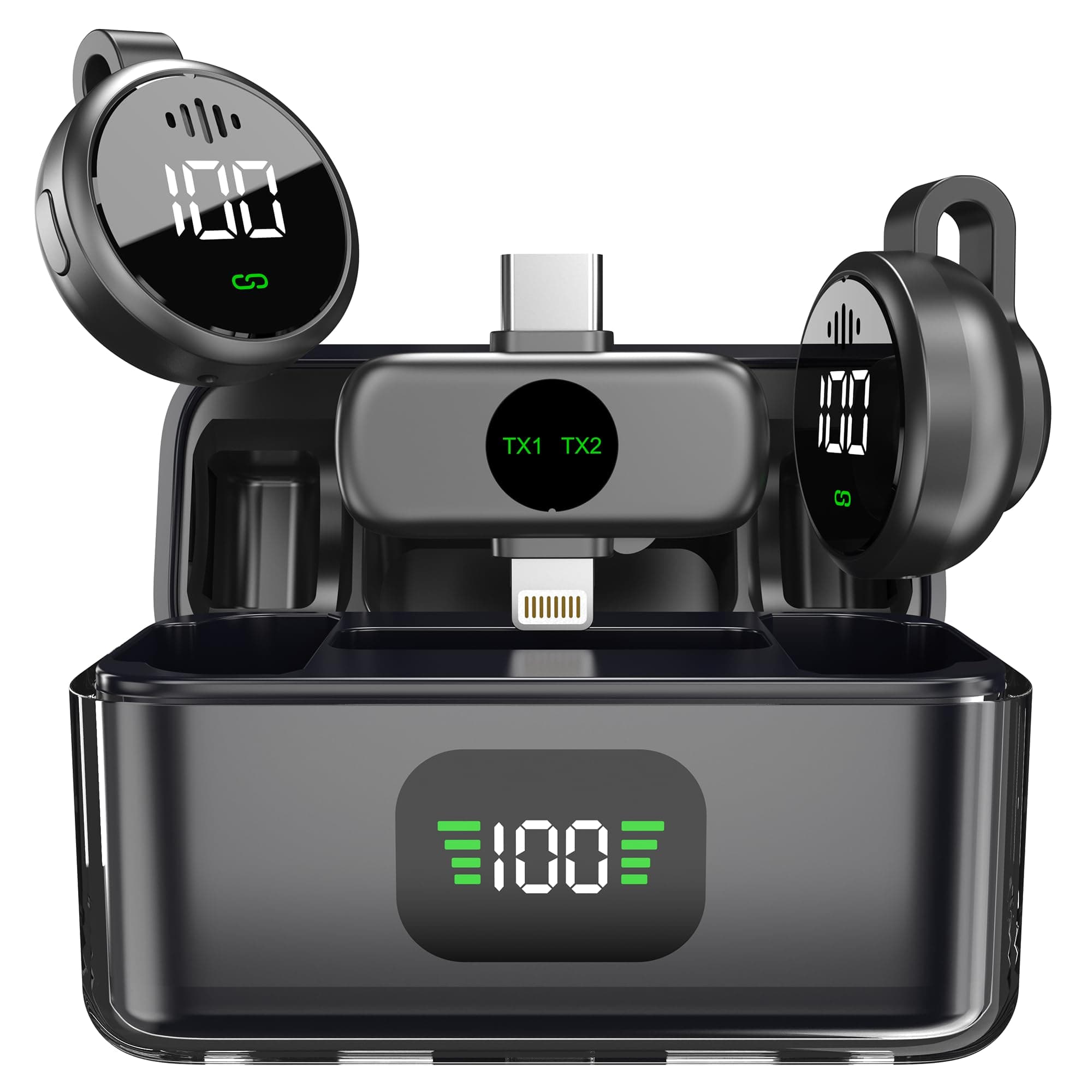 DIGIMORE Wireless Microphone for Youtubers | Magnetic Collar Clip | 3-Level Noise Cancellation | 6Hr Battery | iOS & Android Compatible | Ideal for Content Creation, Youtubers & Vlogging (D-460 Pro)