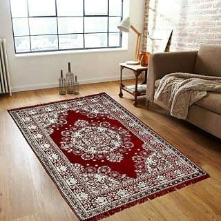 Prozone Chenille Friendly Runner Rug Mat/Kalin Carpet | Floor Carpets for Living Room Mat | Chenille Traditional Carpet for Home and Office,5x7 Feet (Design 9)