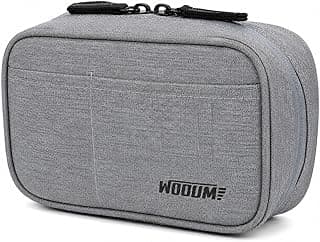 Wooum Large Capacity Zipper Polyester Pencil Pouch Case for School Office College, Big Capacity 4 Compartments Pencil Bag Holder Adults Teen Boys Girls, Travel Cosmetics Storage (Light Grey)