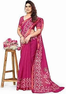 MIRCHI FASHION Kota Doria Cotton Saree with Blouse Piece | Paisley Block Printed Saree for Women | Traditional Ethnic Daily Wear Summer Saree