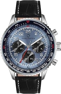 Carlington Legacy Series Analog Wrist Watches with Chronograph & Premium Leather Strap for Men - CT 9988