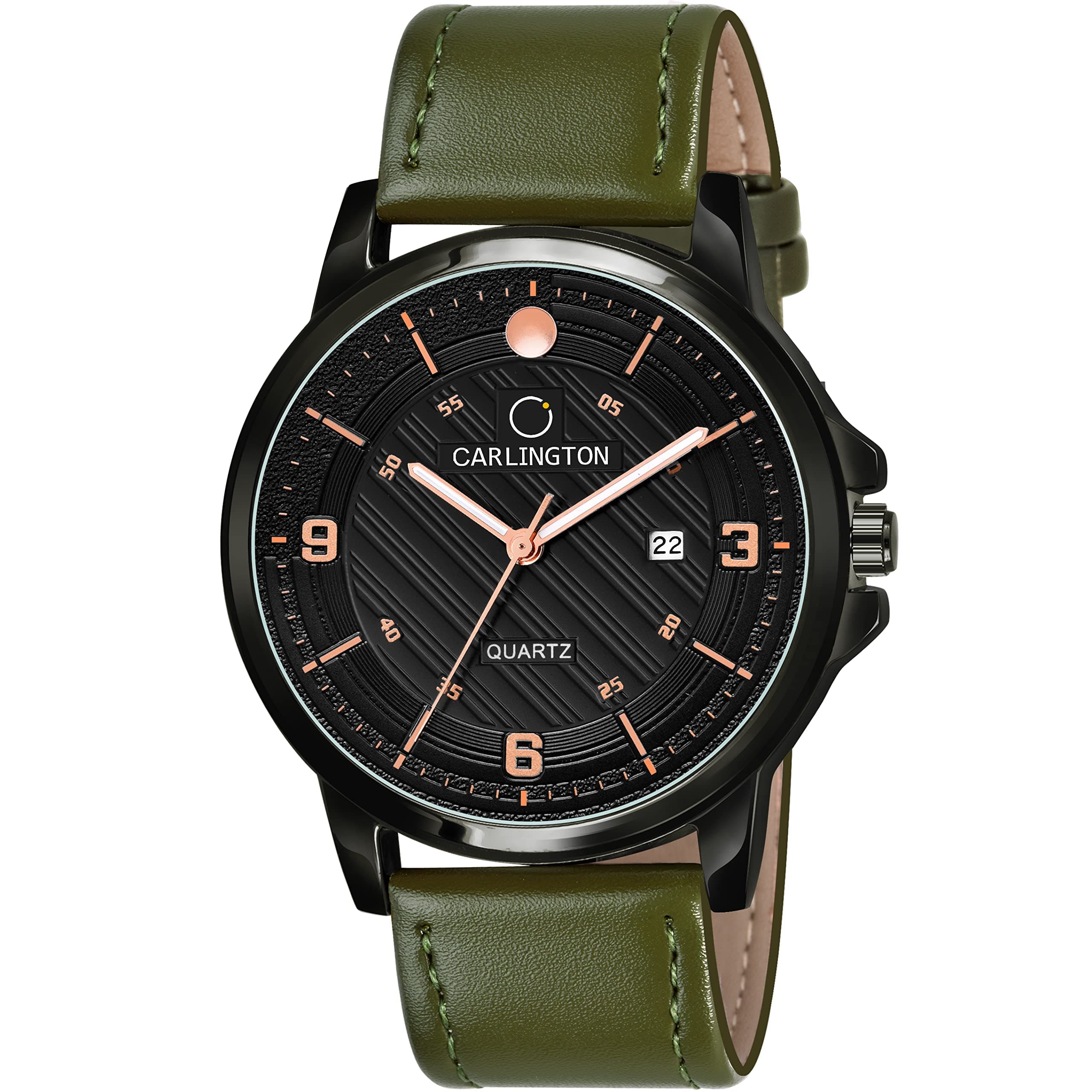 Carlington Analog Watches for Men with Leather Strap - CT 1050