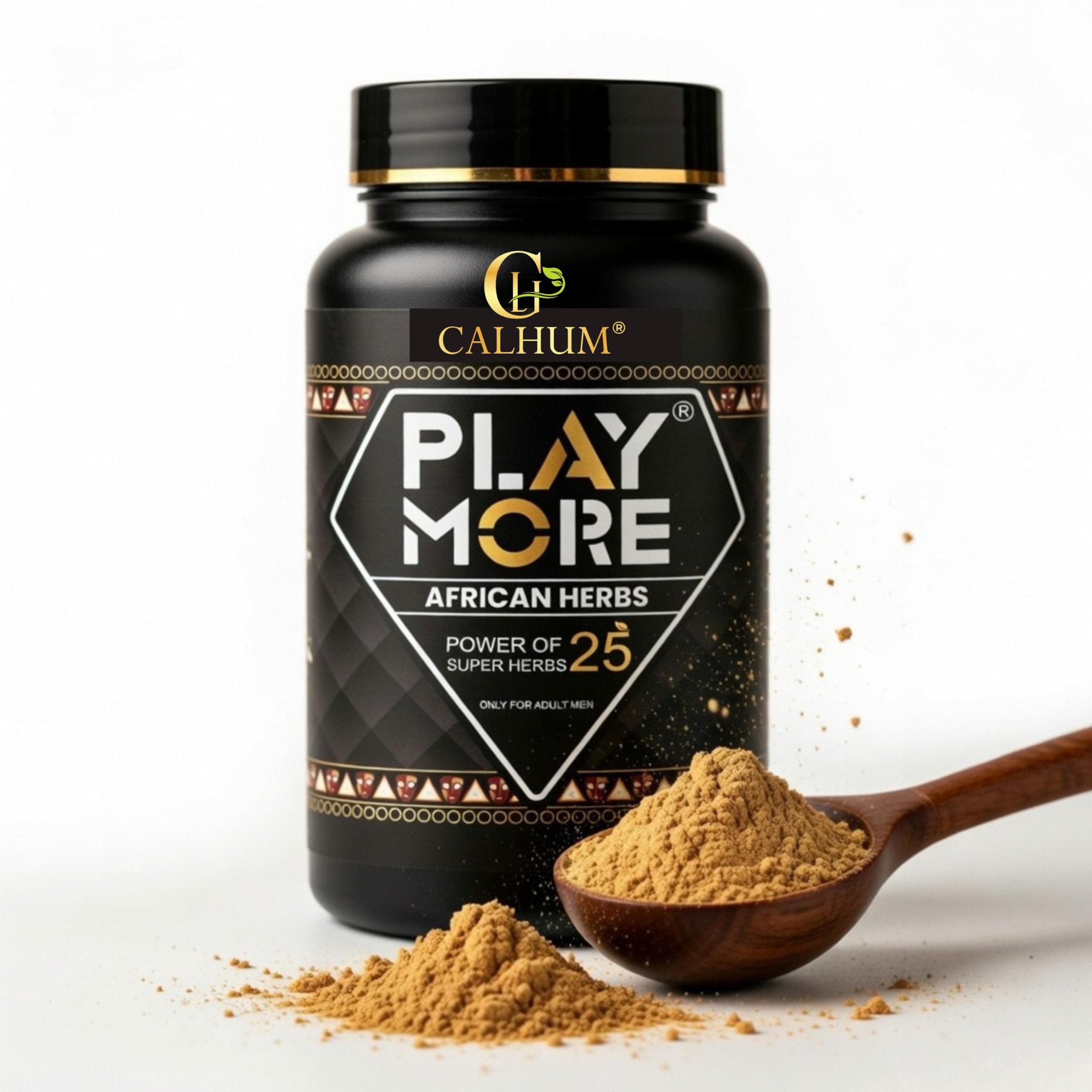 PLAY MORE African Herbs Powder for Men | Herbal Powder Blend with 25 Traditional Herbs | Daily Wellness Supplement | Natural Herbal Formula | 150gm