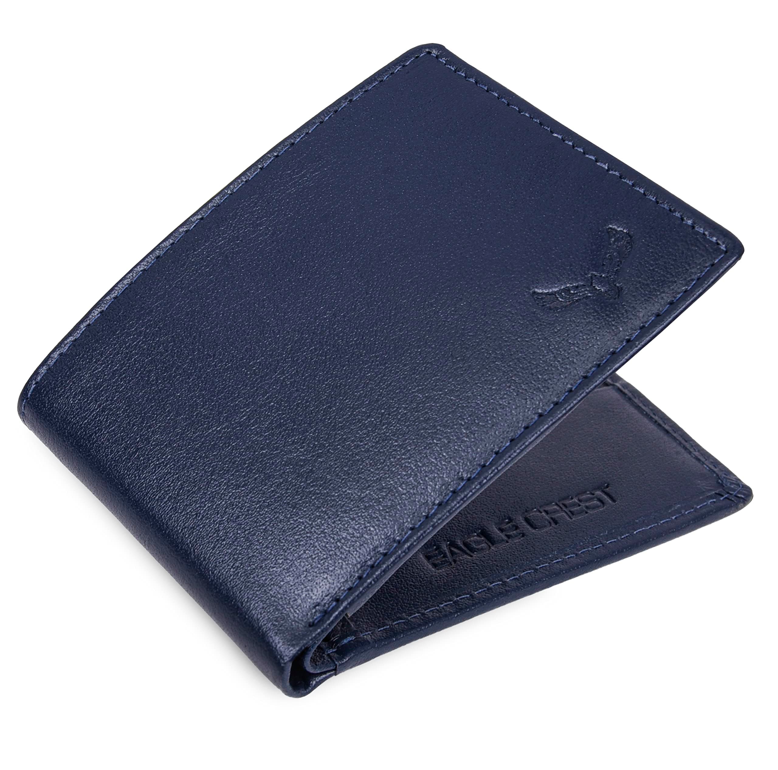 EAGLE CREST Clark Blue Leather Wallet for Men