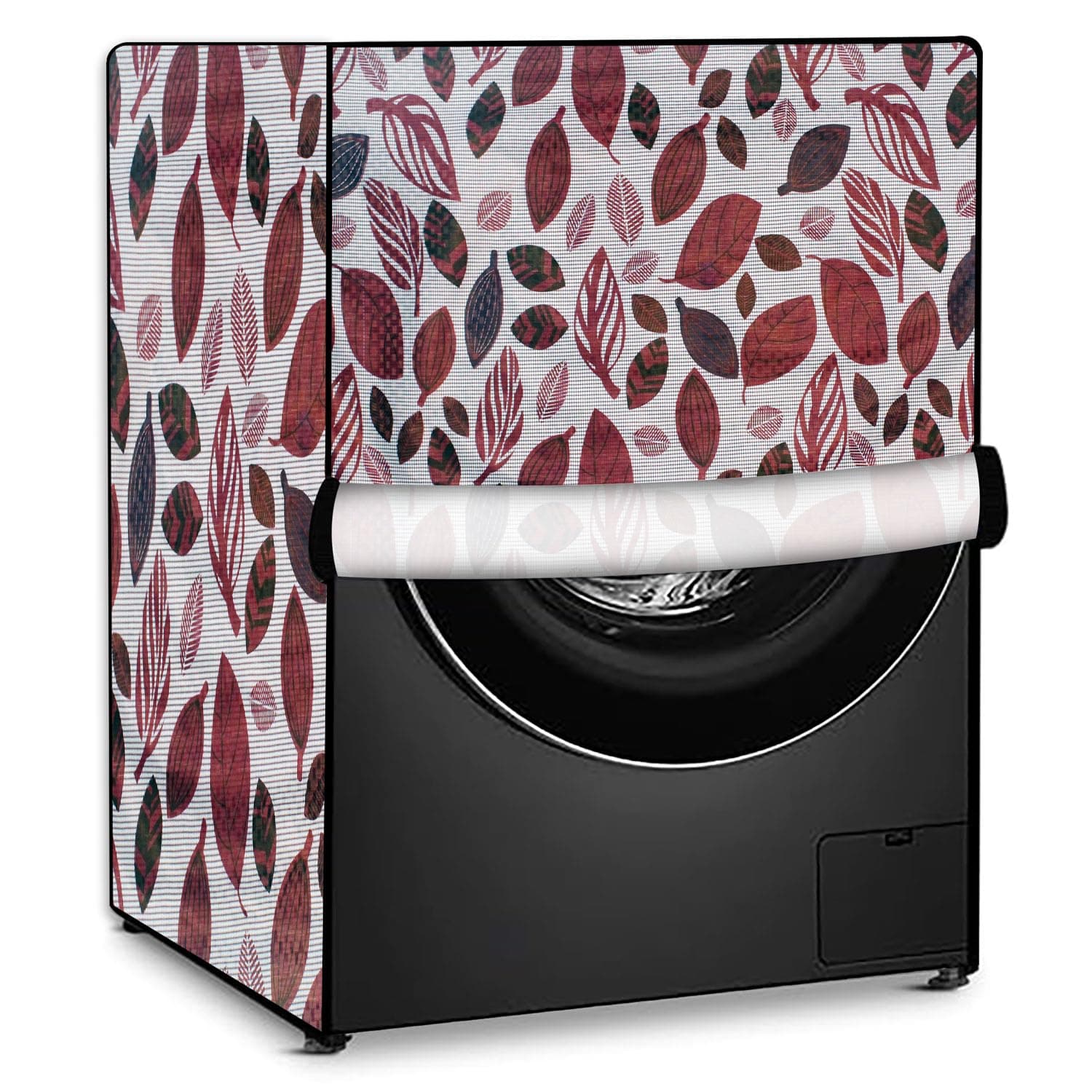 Stylista Waterproof Front Load Washing Machine Cover Compatible for Siemens 7 kg Ditzy Pattern offwhite Base