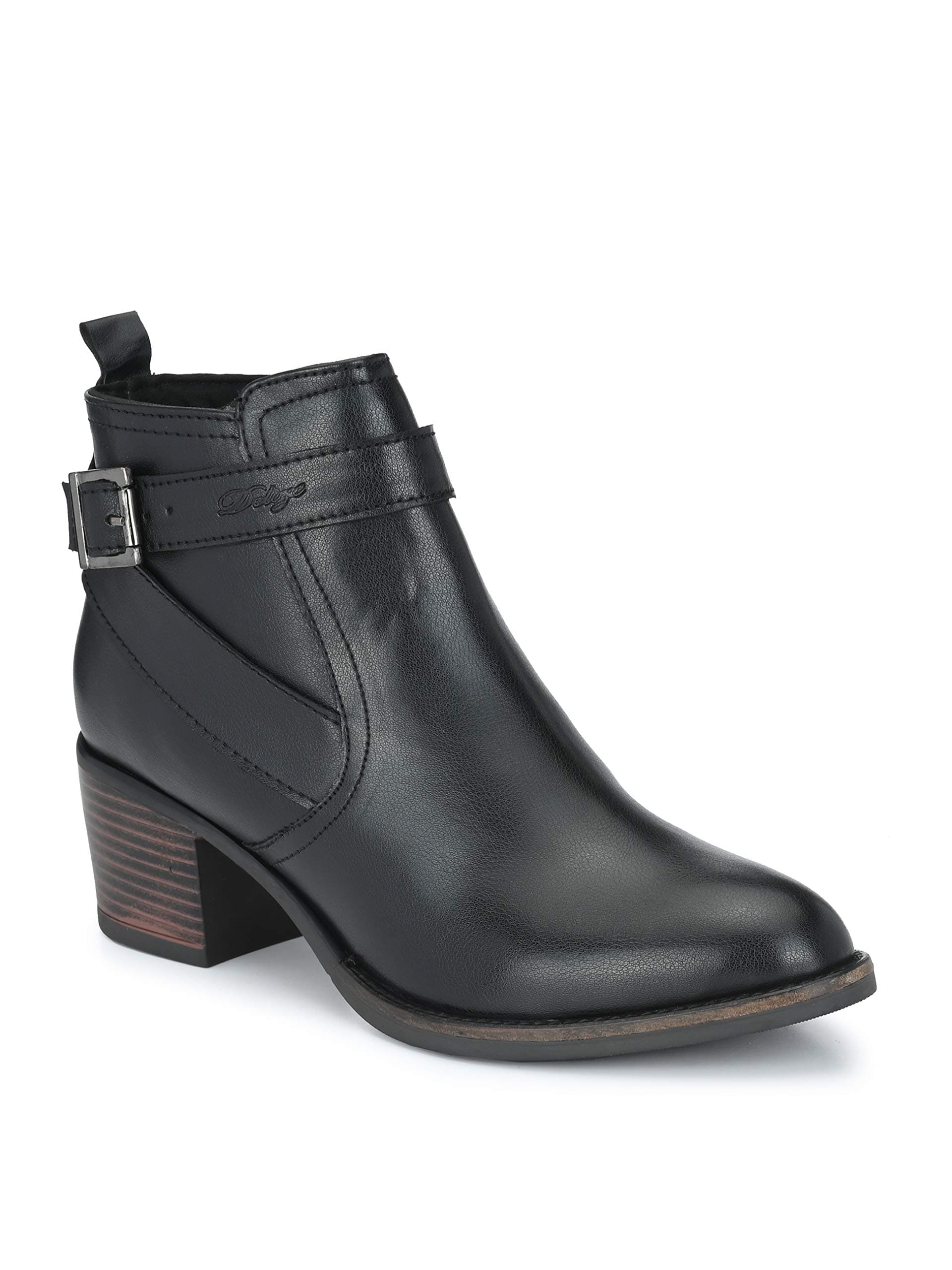 Delize Women mid Heel, Pointed Toe Ankle Boots