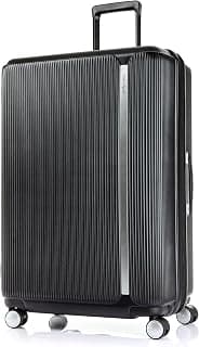 Samsonite Trolley Bag for Travel | MYTON 75 Cms Polycarbonate Hardsided Large Check-in Luggage Bag | 8 Wheel Spinner Suitcase for Travel | Trolley Bag for Travelling, Matte Black