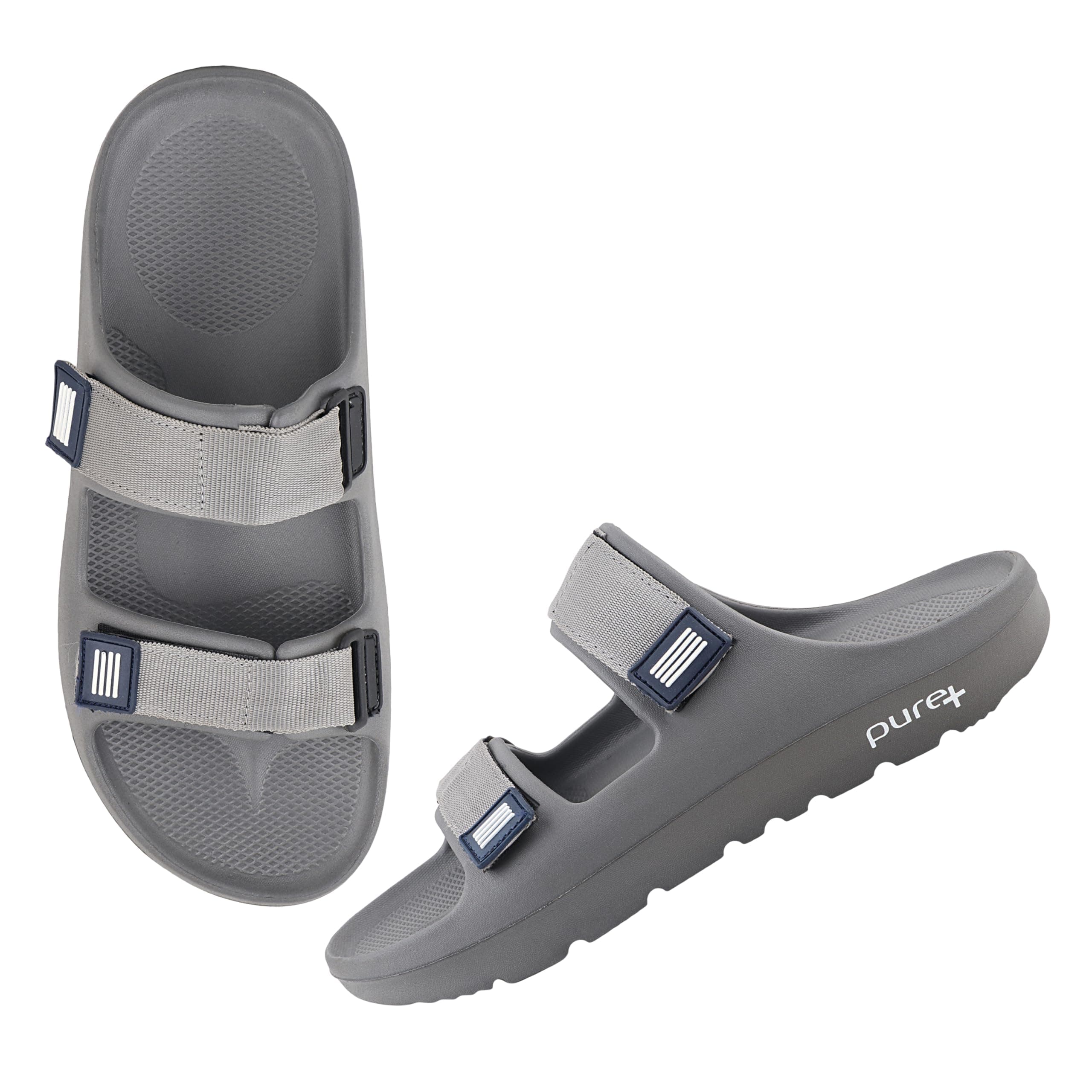 URJO mens Pure-54 Men's Sliders Lightweight Stylish Anti-skid Arch Support Durable Dailywear Slipper By Welcome Slipper