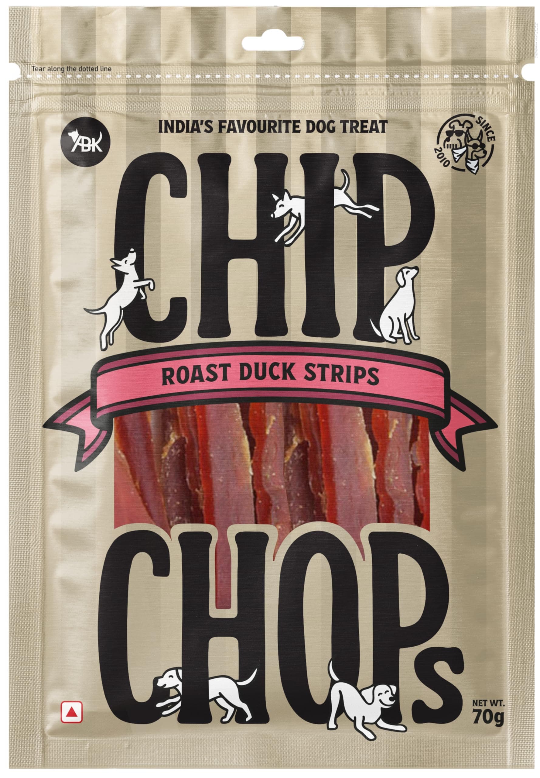 Chip Chops Roast Duck Slice Dog Treat, High Protein Dog Treats, Healthy Training Snacks for Dogs, Easily Digestible Natural Dog Treat, No Artificial Flavors, Suitable for All Breeds, 70g Pack
