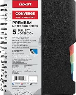 Luxor Single Subject Notebook | 70 gsm Paper | Single Ruled | Pages - 300 | Count - 1 | 14 x 21.6 CM | Spiral Binding | Perfect for School, Home & Office | Ideal for Profesionals & Students
