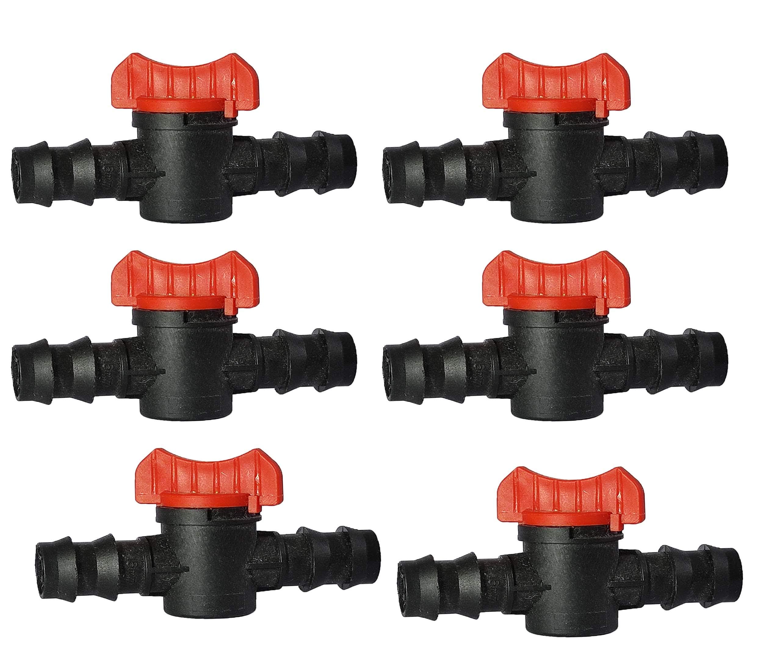 Pinolex® Drip Irrigation Accessories 16mm Pipe Fittings - Straight Connector with Tap (10 pcs)