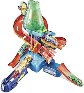 Hot Wheels Color Shifters™ Science Lab with 1:64 Scale Cars, Track, Waterfall Ages 3 and Older