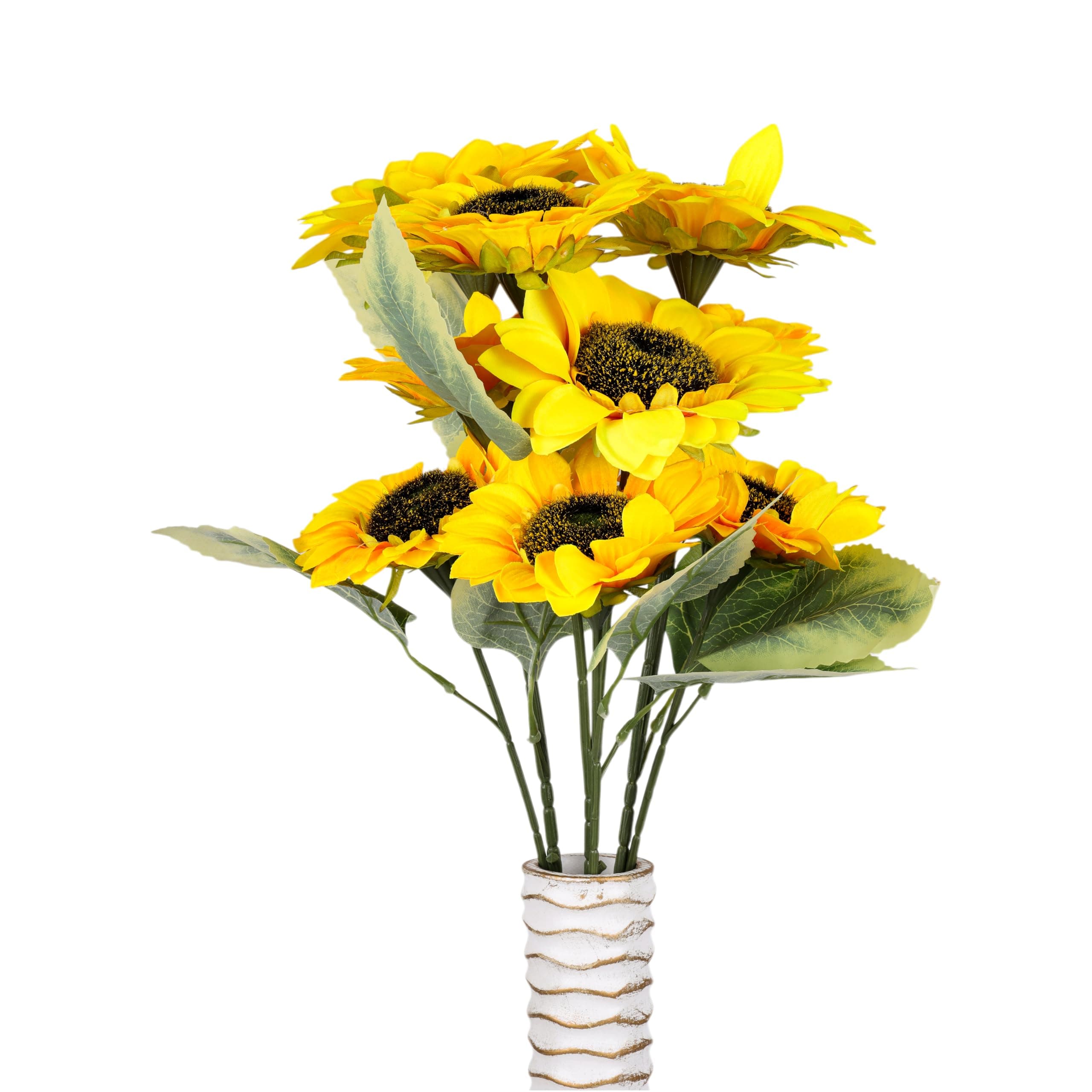 Amazon Brand - Umi Artificial Sunflower Long Stem, Bouquets Fake Flowers Plants DIY Floral Arrangement for Diwali Decoration Home Decor Garden Wedding Baby Shower Decor Flowers for Gifting (FL_010)
