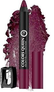Colors Queen Color It All Long Lasting Crayon Lipstick | Up to 18 Hours Stay | Creamy Matte Finish | Waterproof & Light Weight| Smudge Proof & Non-Transferable |Lipstick for Women (Murphy Wine,3.5g)