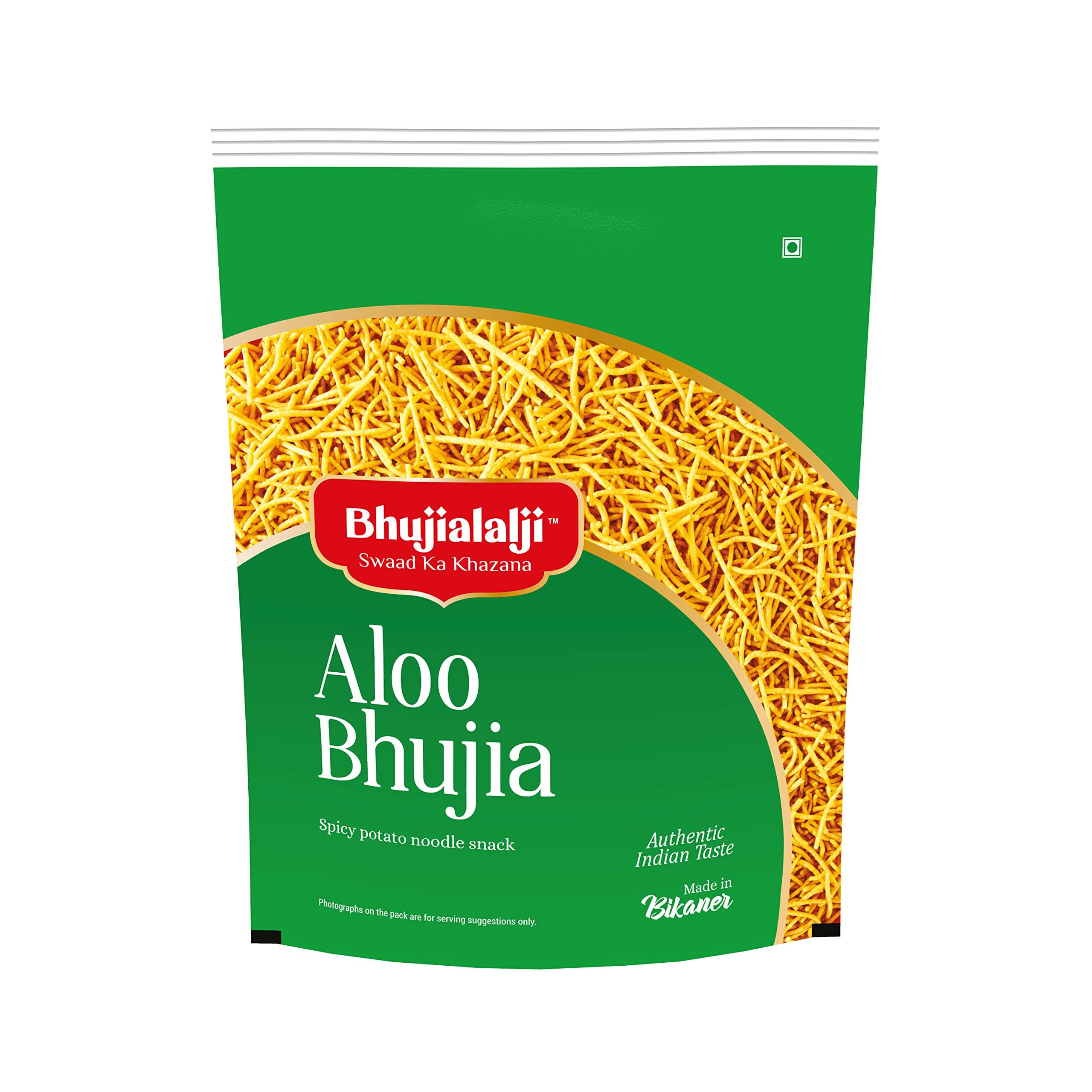 Bhujialalji Aloo Bhujia (pack of 1) 1kg | Namkeen made of potatoes,gram flour,Spices and herbs | All time favourite indian snacks/Namkeen | Ready to eat | Crsipy & Light snacks
