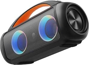 EarFun Bluetooth Speaker, UBOOM Raver Portable Speaker 90W Loud Stereo Sound, Rich Bass, IPX5 Waterproof, Dual Pairing, Built-in Mic, Low Latency, Wireless Speaker for Party, Indoor&Outdoor