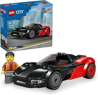 LEGO City EV Supercar Building Kit - Small Sports Car Toy with Driver Minifigure for Kids - 60486