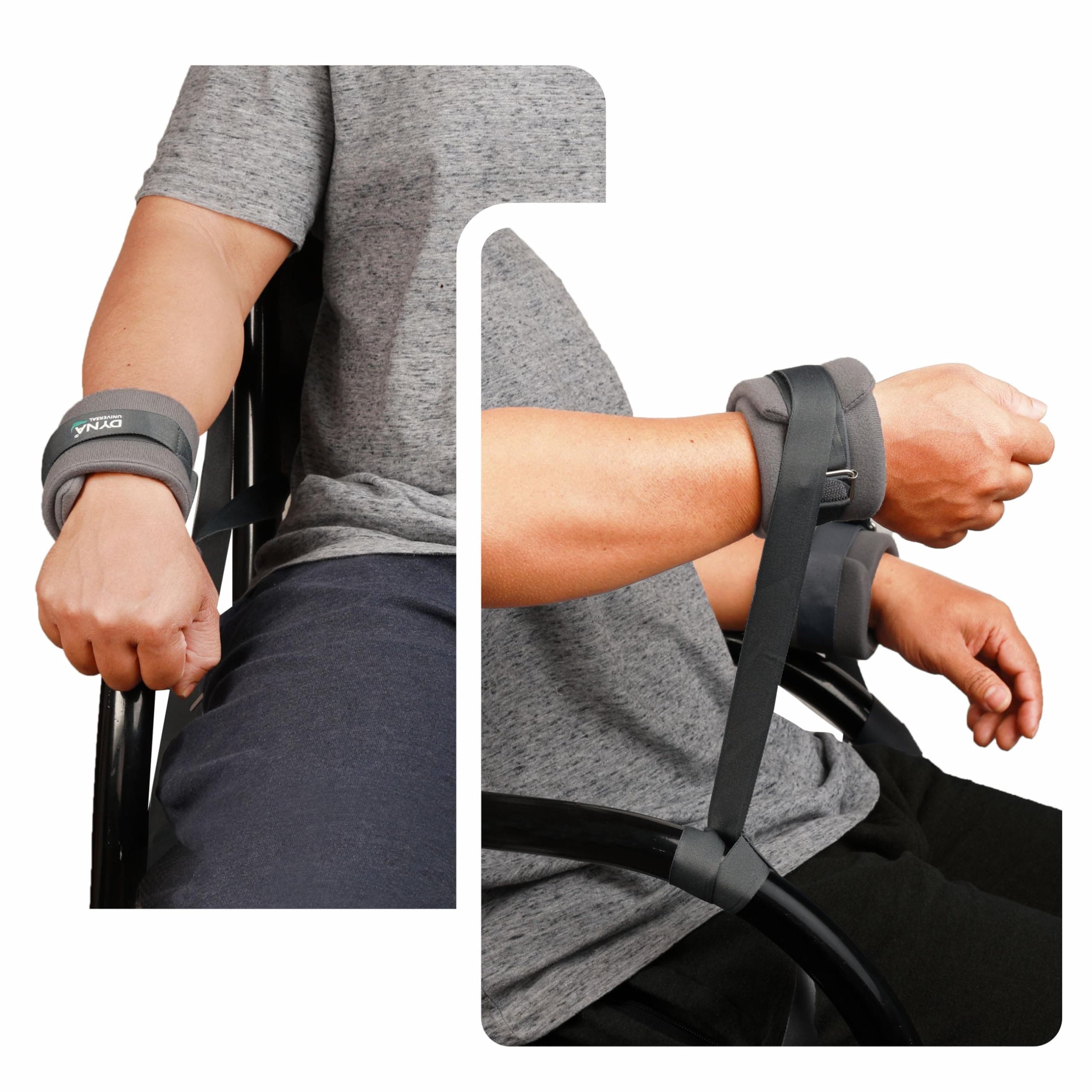 Limb Restrainer | For Wrist or Ankle | Limit Patient Movement | Home, Hospital, ICU, During Transport | Universal Size | For Safety of Patient and Care-takers | Comfortable for Patient | Reusable | 2s Pack