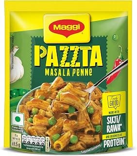 MAGGI PAZZTA Masala Penne Pasta, Instant Pasta, 69.5g | Penne pasta with an Indian Masala Twist. Quick and easy instant pasta for any time snacking
