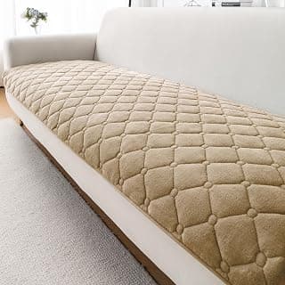 HOKIPO 'Diamond Tuft' Premium Quilted Anti Slip Sofa Cover Mats for L Shape and 1/2/3 Seater Sofa. Make Your Own Sofa Cover Set, 70(D) x 170(L) cm, Sand Beige (AR-6327-BGE)