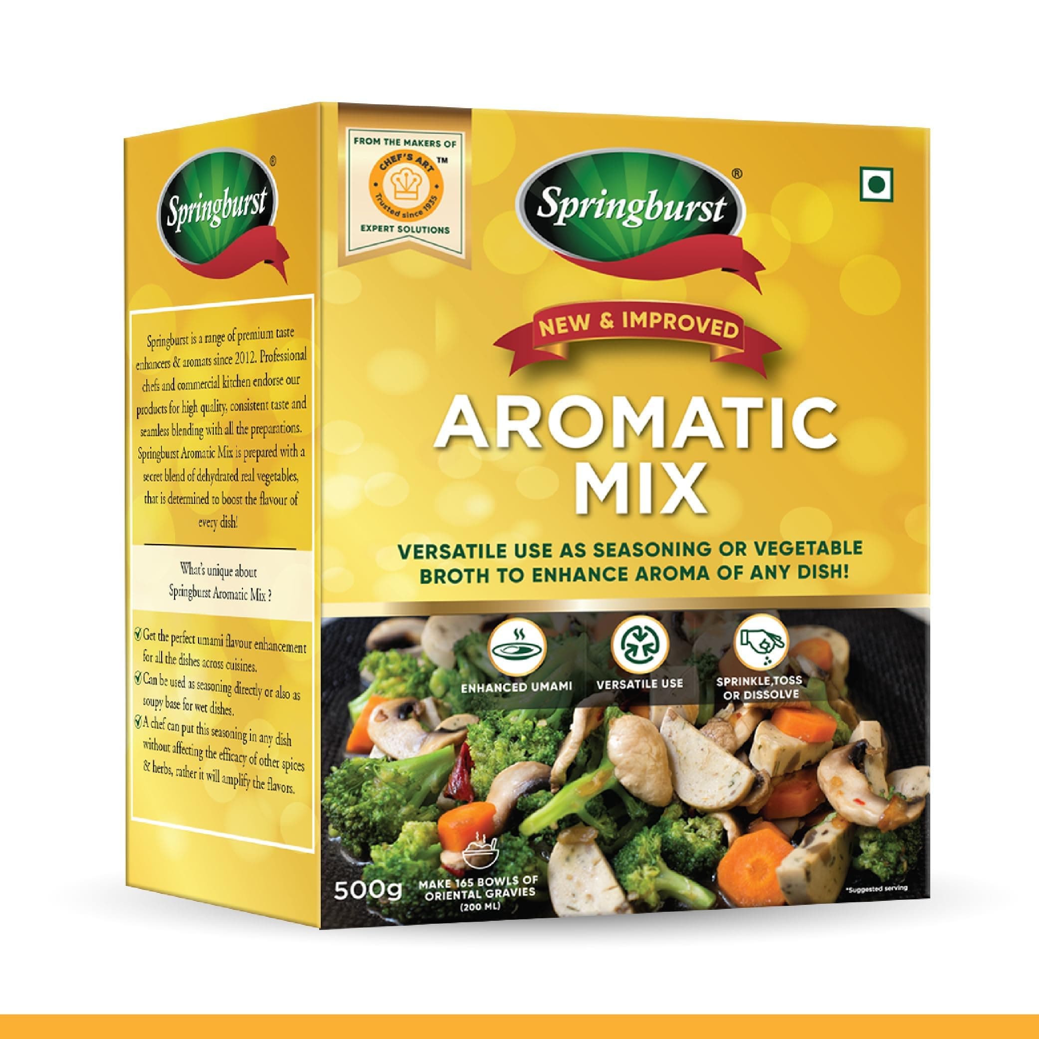 Springburst Aromatic Mix Powder - 500gm | Premium Seasoning to Enhance Aroma and Taste | Powder for Fried Rice, Noodles, Soups & Gravies