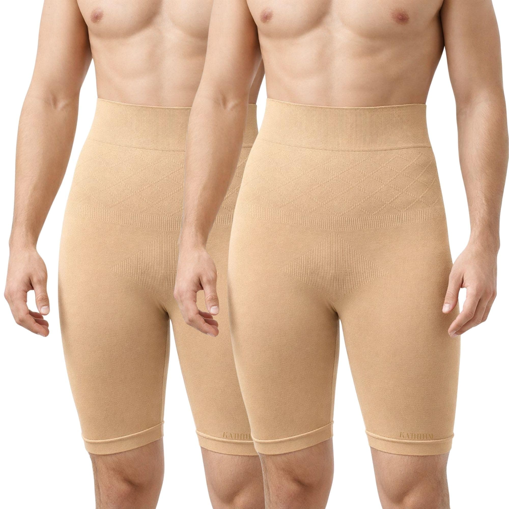 Kaththai Men Supporter Shapewear | Waist & Tummy Tucker Compression Body Shaper Shorts for Men | High Waist Slimming Supporter Innerwear | Breathable Shapewear