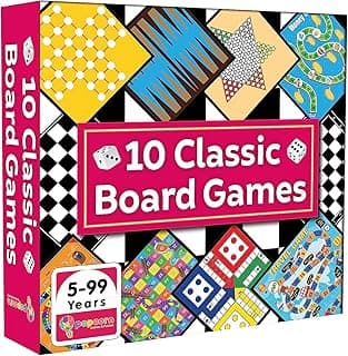 Popcorn Games & Puzzles Classic Board Games for Smart Kids|Help to Boost Decision Making,Strategic Thinking and Problem Solving (10 in 1)