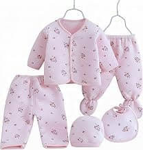 Presents New Born Baby Winter Wear Keep Warm Baby Clothes 5Pcs Sets Cotton Baby Boys Girls Unisex Baby Fleece/Falalen or Flannel Suit Infant Clothes First Gift