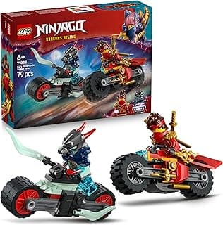 LEGO NINJAGO Kai’s Motorcycle Speed Race Playset with 2 Ninja Bike Toys 71838 Building Blocks Toys for 6+ Gift for Boys and Girls