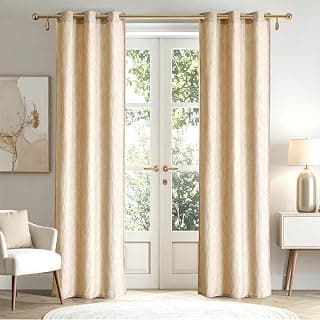 Home Centre Arena Pearl Set of 2 Light Filtering Door Curtains - 8.8ft (270cm)