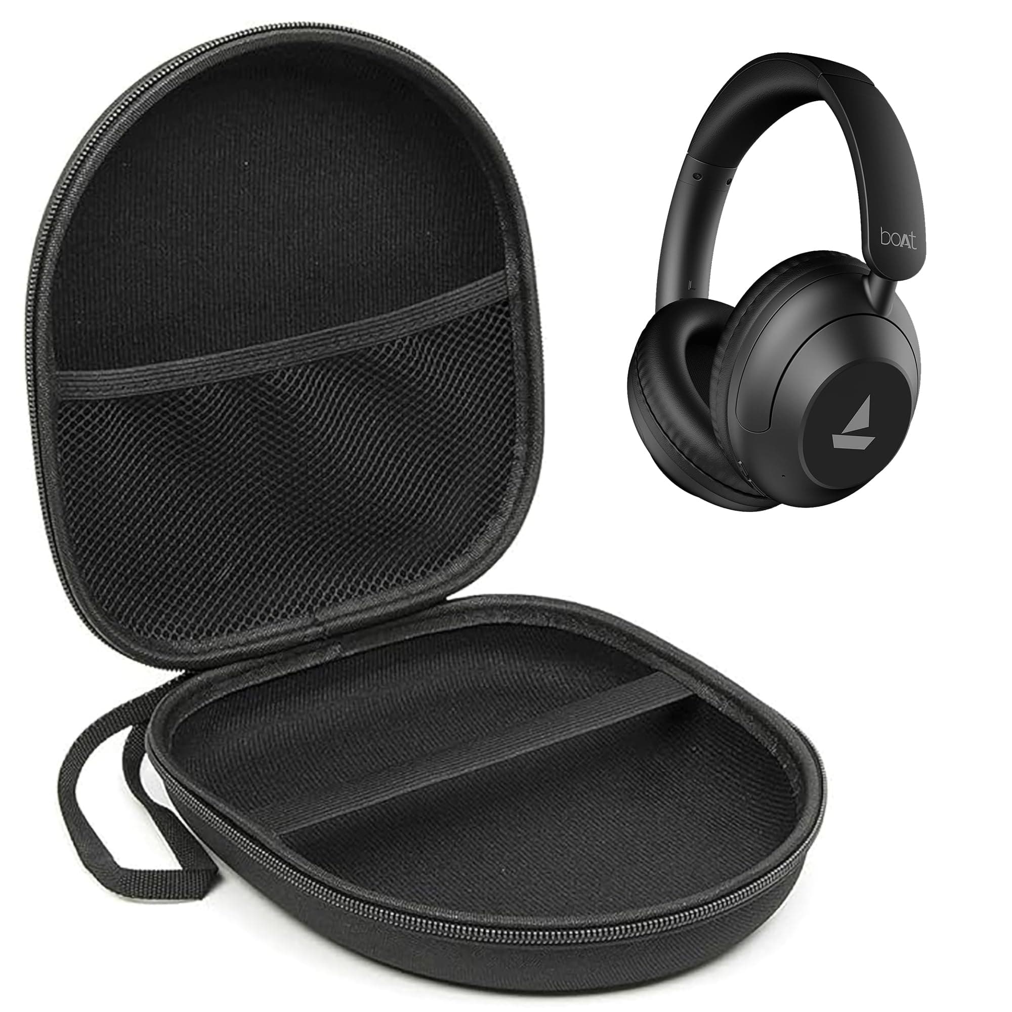 Sounce Headphone Case for Boat Rockerz 650 Pro, Hard EVA Travel Case, Black | Compact Lightweight Design Fits Easily Into Backpacks, Travel Bags And Suitcases For Hassle-Free Portability