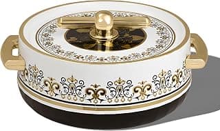 SELVEL Elegance Casserole | Advanced PU Insulation | Elegant Design Hot Pot | Hot Case Keeps Food Hot & Fresh for Hours | Serve Chapati, roti, Biryani and More (Royal Coral Black, 1200)