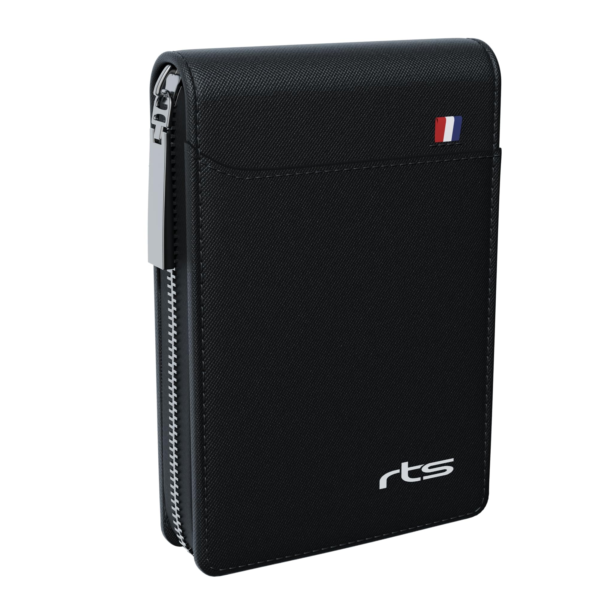 rts PU Leather 9 Slot Vertical Credit Debit ATM Business Card Holder Money Wallet Zipper Coin Purse for Men Women Festive Gifting Valentines