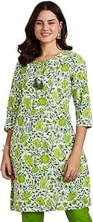 Amazon Brand - Myx Women's Cotton Regular Fit Kurta (Available in Plus Sizes)
