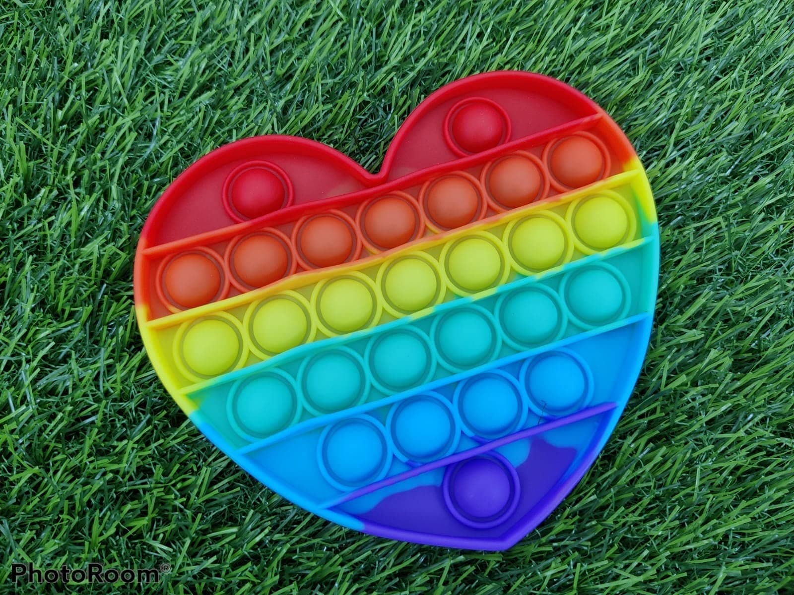FunBlast Heart Pop It Fidget Toy, Autism Special Needs Silicone Stress Reliever, Squeeze Sensory Toy