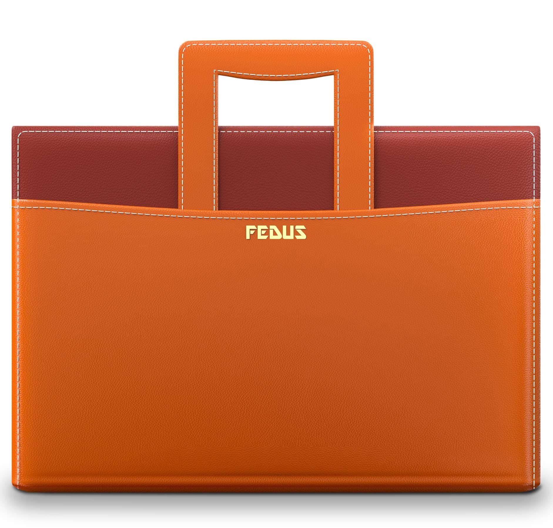 FEDUS Files for Documents 30 Leafs Foolscap Size (Bigger Than A4 Size) 4 Ring File with Hidden Handle Multipurpose Leatherette Portfolio Professional Executive Document File Folder for certificates