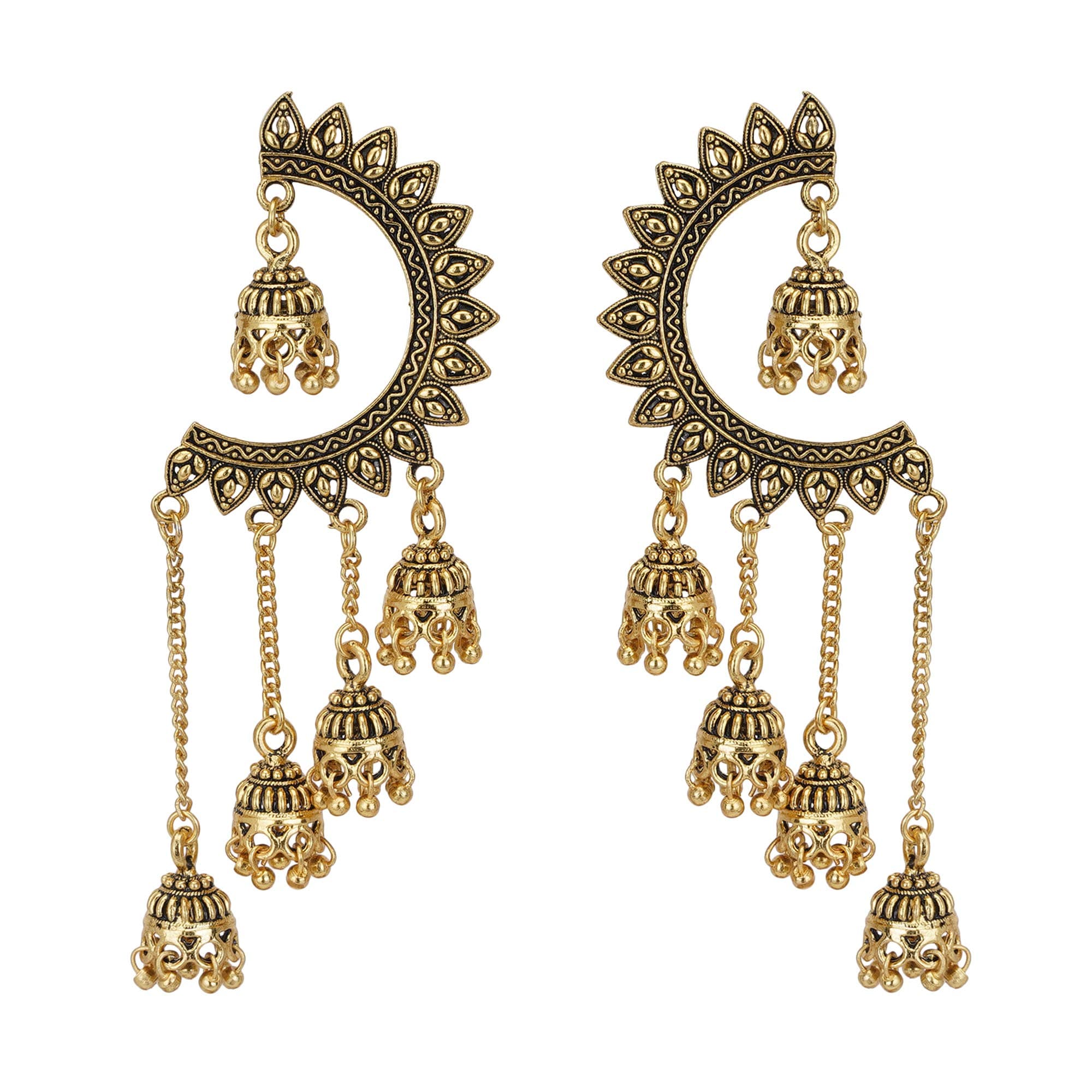 Shreyadzines Designer Traditional Faux Pearl Big Jhumka Jhumki Earrings for Women and Girls