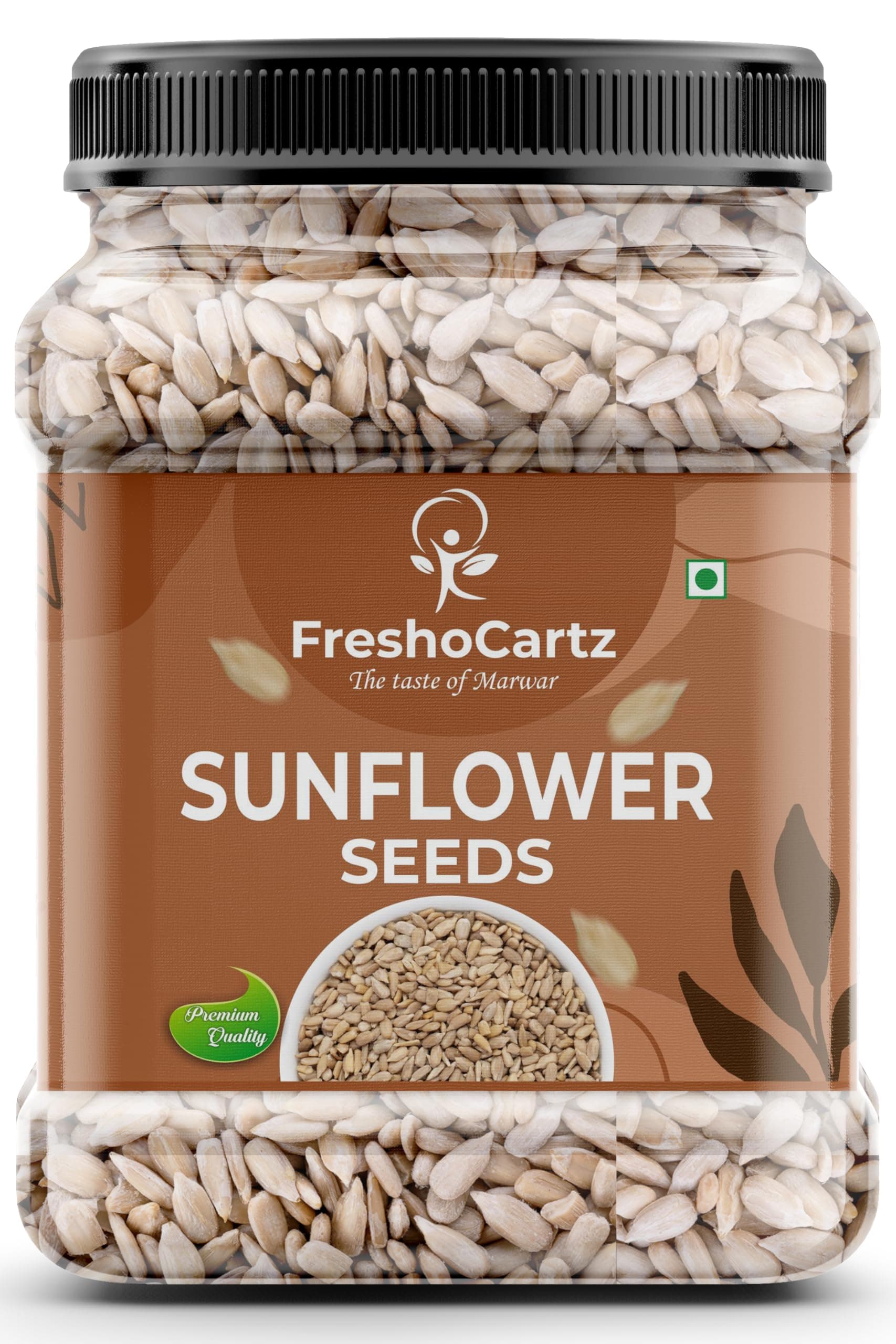 FreshoCartz Premium 500gm Raw Sunflower Seeds For Eating | Jar Pack for Snacking & Cooking