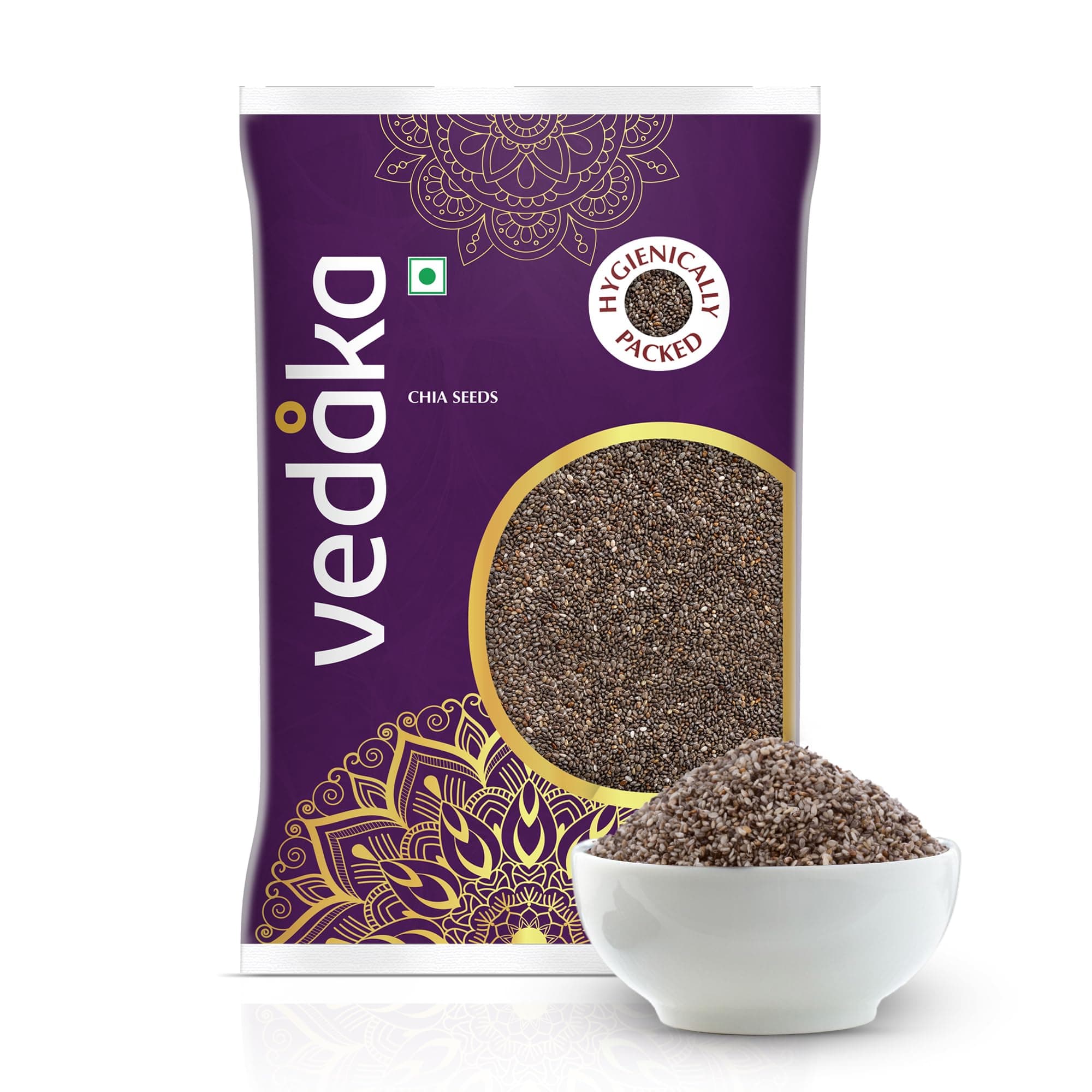 Amazon Brand - Vedaka Chia Seeds | 1 Kg | Rich In Protein, Calcium & Omega Fats | Healthy Snack On-The-Go | Hygienically Packed