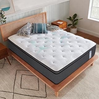 Springtek Eurotop Hybrid Latex Mattress | Euro Top 6 Inches Pocket Spring Single Size Gadda | GOLS CERTFIED Natural PINCORE Dunlop Latex |72x36 Inch