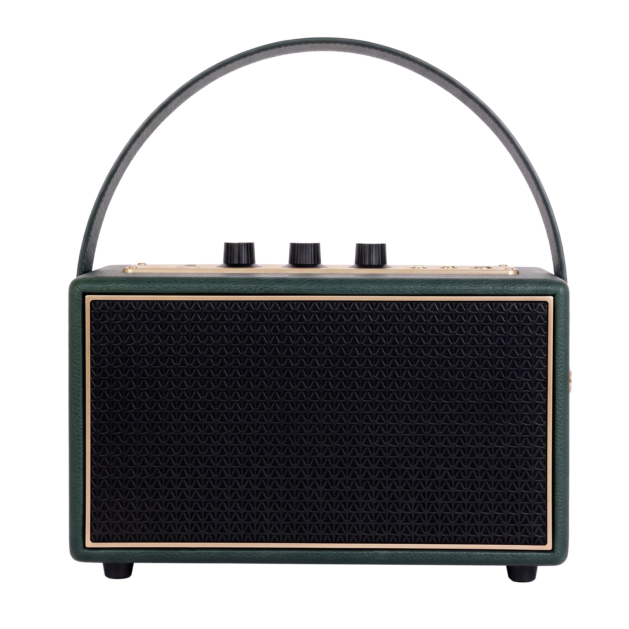 Schneider ENERZA HP60 Wireless Portable Home Audio Speaker | 60W Triple-Driver 360° Sound | Wooden Acoustic Enclosure with Bluetooth 5.4 | Splashproof | Vintage Classic Design - Jade