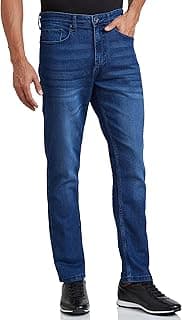Amazon Brand - Symbol Men Cotton Rich Stretchable Regular Fit Jeans | Casual Denim