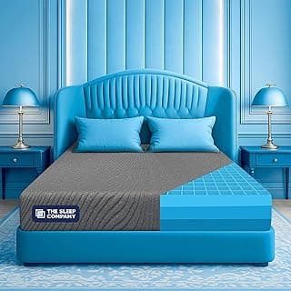The Sleep Company SmartGRID Ortho Mattress | Japanese Patented Technology | AIHA Certified | Medium Firm Orthopedic Mattress for Back Pain Relief | 10 Years Warranty | King Size Bed 75x70x5 | Grey