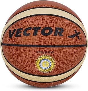 Vector X Basketball X-Pro 14 Panel Premium PU Material|Dual Tone Design|Woven Butyl Bladder|BBFI Approved|Rubber Moulded Indoor/Outdoor Match Ball|Men| Official Size 7-Brown