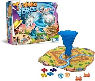 Funskool Tornado Force, 3D Strategy Board Game, Guide Your Sheep Through the Spinning Tornado Safely, Tabletop Party Game, Multiplayer Family Board Game, Gift for & Kids Ages 6,7,8+, 2-4 Players
