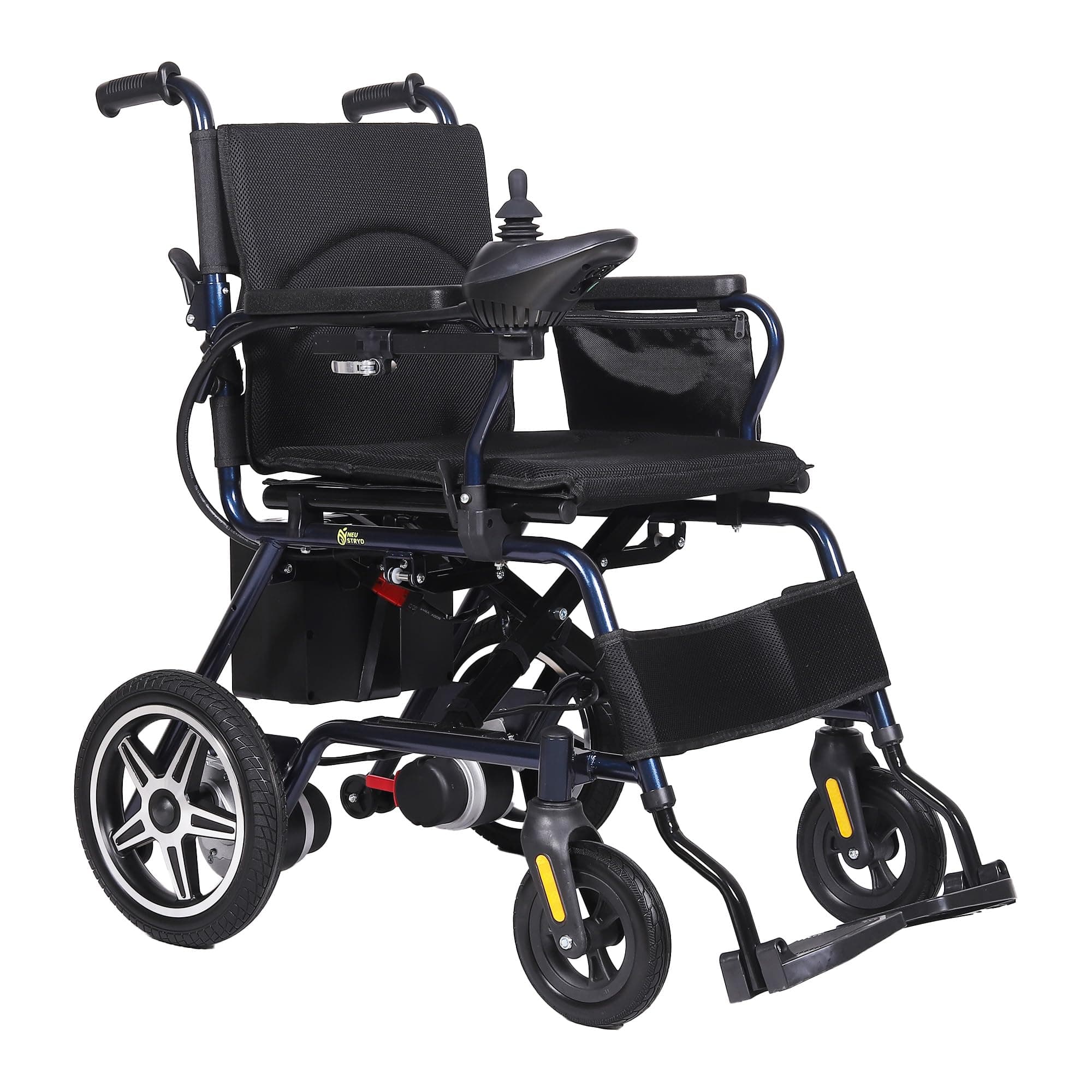 NEU STRYD E-STRYD ECO B Electric Foldable Wheelchair | Electromagnetic Brakes | Lithium Ion Battery |12-15 Km per Charge|100 kg Capacity | Air travel Compliant |